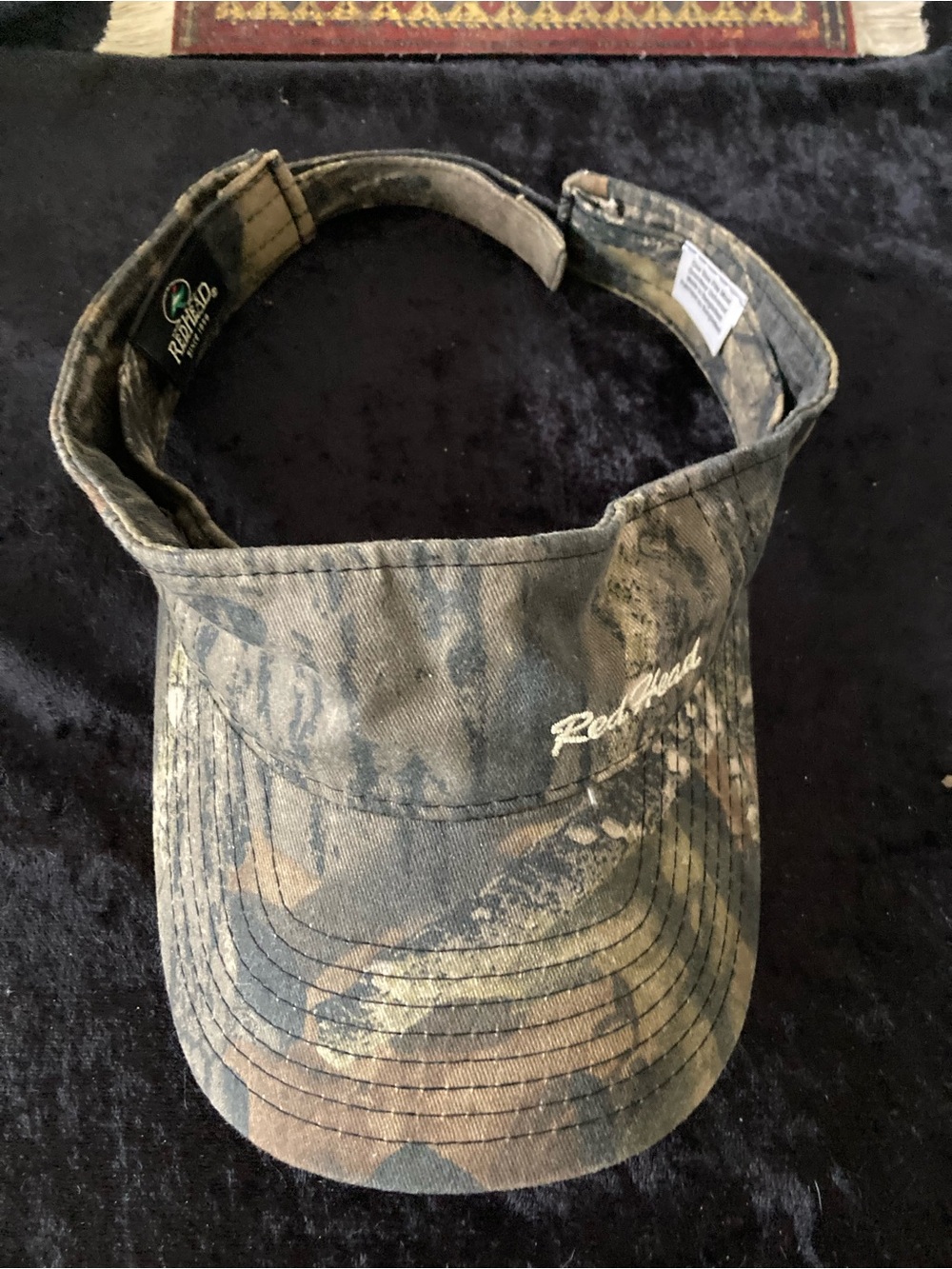RedHead Camo Sports Visor Velcro Adjustable Green and Brown